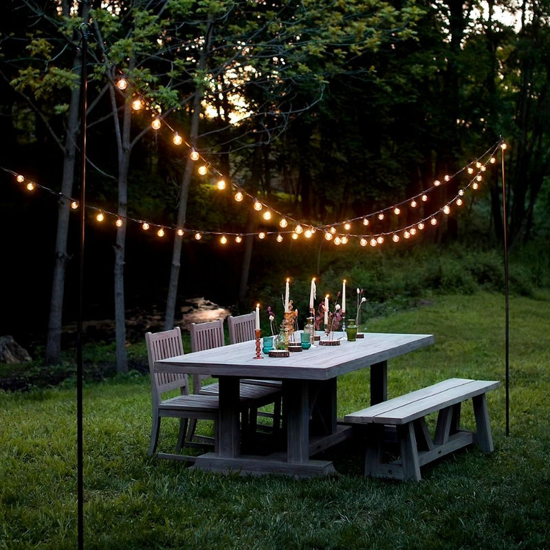 Varal de Luzes Solar com Lâmpadas Arredondadas - Ilumine Exteriores