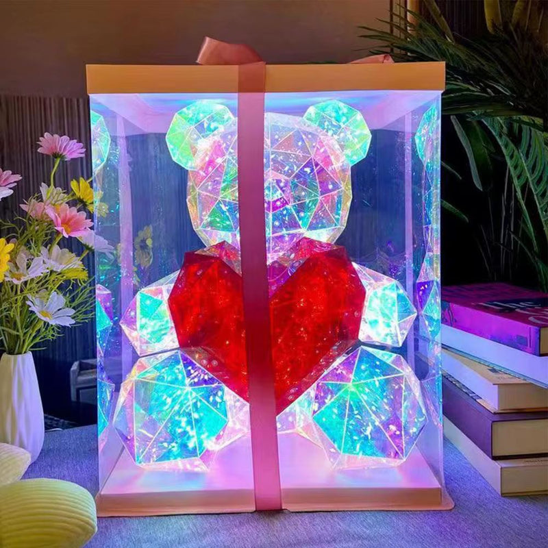 Ursinho Crystal Luminoso – Magia em Forma de Presente