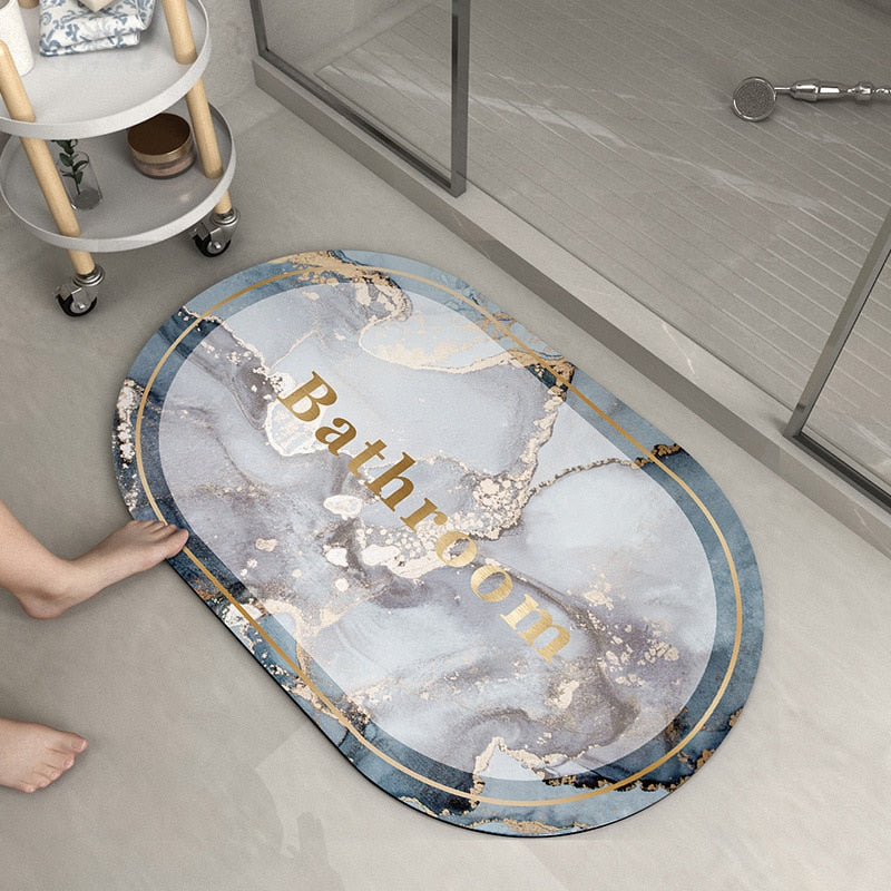 Tapete de Banheiro Arredondado - Swan Bathroom