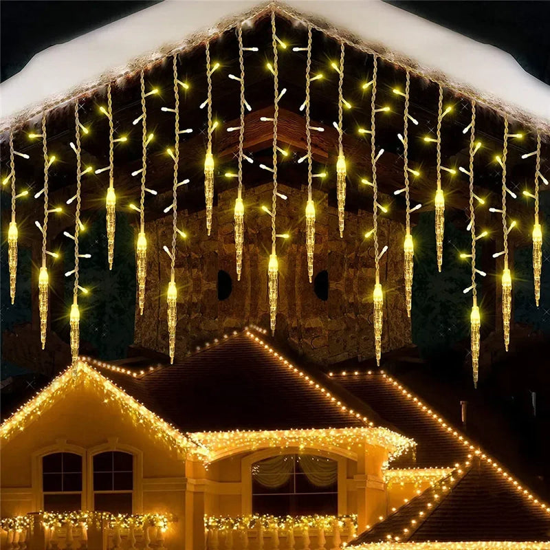 Pisca Pisca Cascata de Leds Natalinos - Decoração de Natal